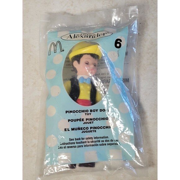 NIP McDonalds Madame Alexander Pinocchio Boy Doll  5" w/Tags - Picture 2 of 5